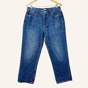 Old Navy Womens Cropped Loose Fit Mom Jeans Size 8 Ankle Medium Wash High Rise
